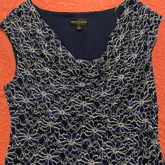 Connected Embellished Lace Sheath Dress - Picture 8 of 8